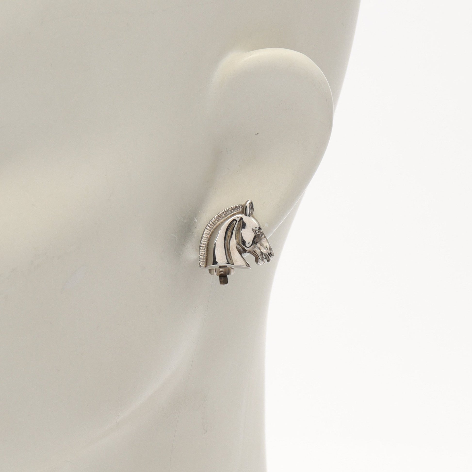 シュバル ホース イヤリング シルバー エルメス アクセサリー HERMES