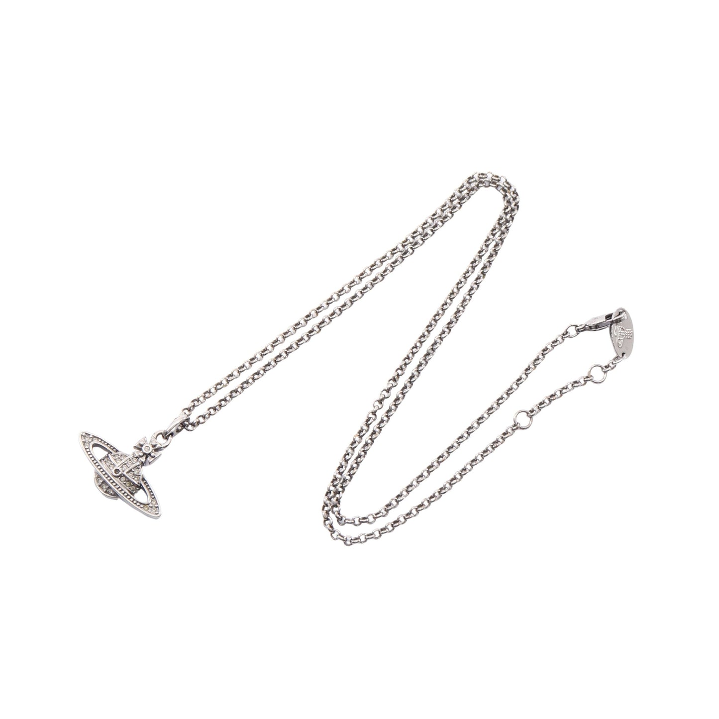 MINI BAS RELIEF ORB PENDANT ネックレス ラインストーン シルバー ヴィヴィアンウエストウッド アクセサリー Vivienne Westwood