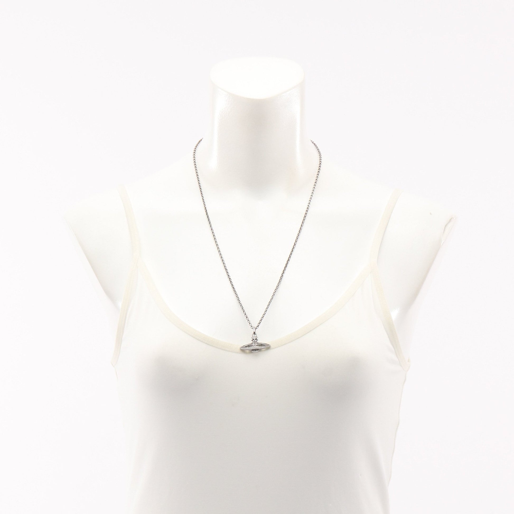 MINI BAS RELIEF ORB PENDANT ネックレス ラインストーン シルバー ヴィヴィアンウエストウッド アクセサリー Vivienne Westwood