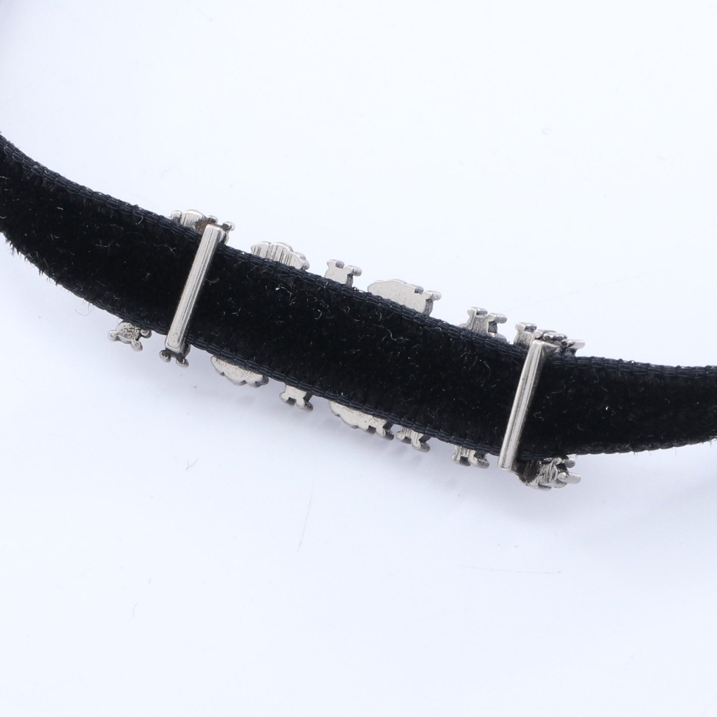 J'ADIOR チョーカー ベロア ラインストーン ブラック シルバー クリア クリスチャンディオール アクセサリー Christian Dior