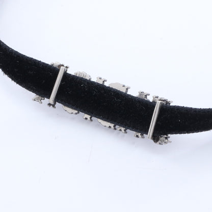 J'ADIOR チョーカー ベロア ラインストーン ブラック シルバー クリア クリスチャンディオール アクセサリー Christian Dior