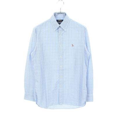 チェック ボタンダウン シャツ コットン ライトブルー マルチカラー ポロラルフローレン トップス Polo Ralph Lauren