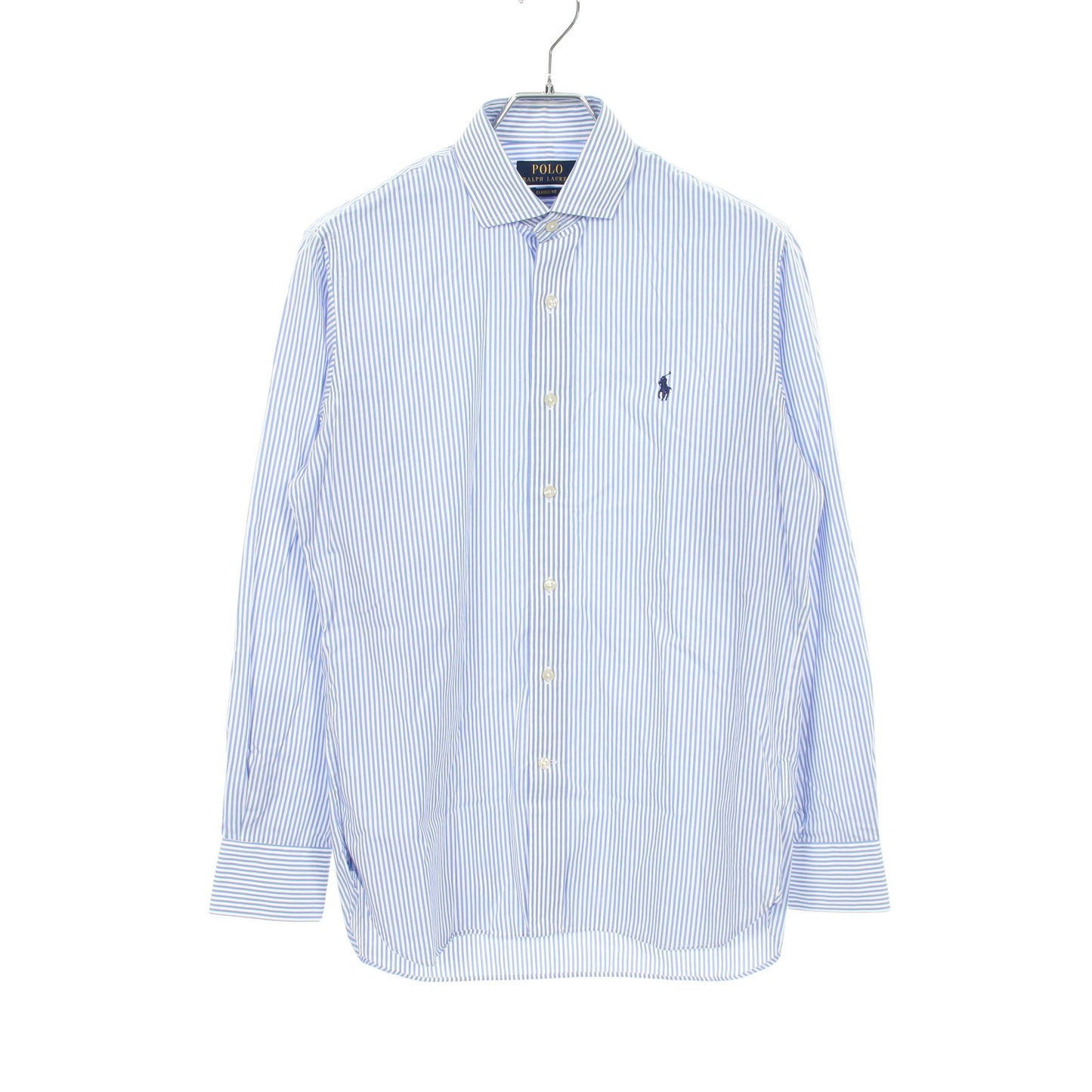 クラシックフィット ストライプ シャツ コットン ホワイト ライトブルー ポロラルフローレン トップス Polo Ralph Lauren