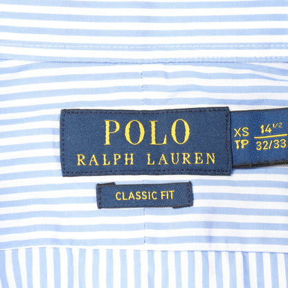 クラシックフィット ストライプ シャツ コットン ホワイト ライトブルー ポロラルフローレン トップス Polo Ralph Lauren