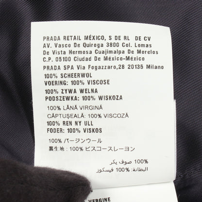 チェック リボン ツイード ステンカラーコート ウール ネイビー レッド マルチカラー ミュウミュウ アウター miu miu