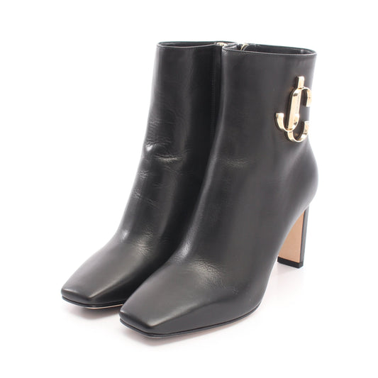 MINORI JCロゴ ブーツ レザー ブラック ジミーチュウ