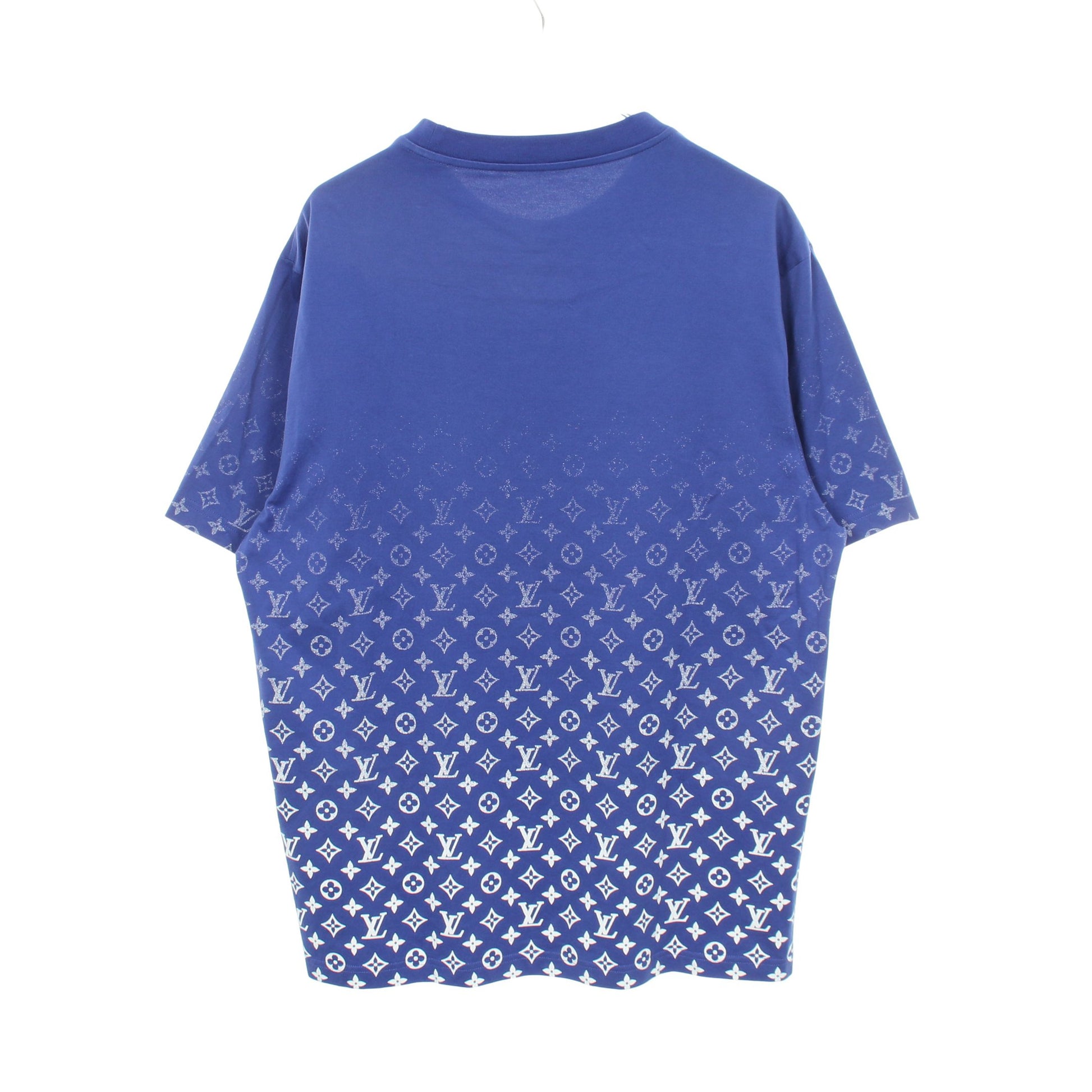 モノグラムグラディエント グラデーション 半袖Tシャツ コットン ブルー ホワイト ルイヴィトン トップス LOUIS VUITTON
