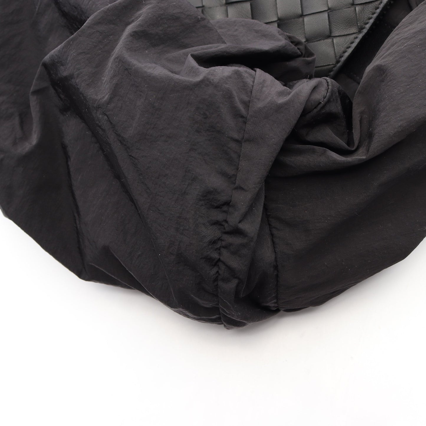 イントレチャート 2WAY ボストンバッグ ナイロン レザー ブラック ボッテガヴェネタ バッグ BOTTEGA VENETA