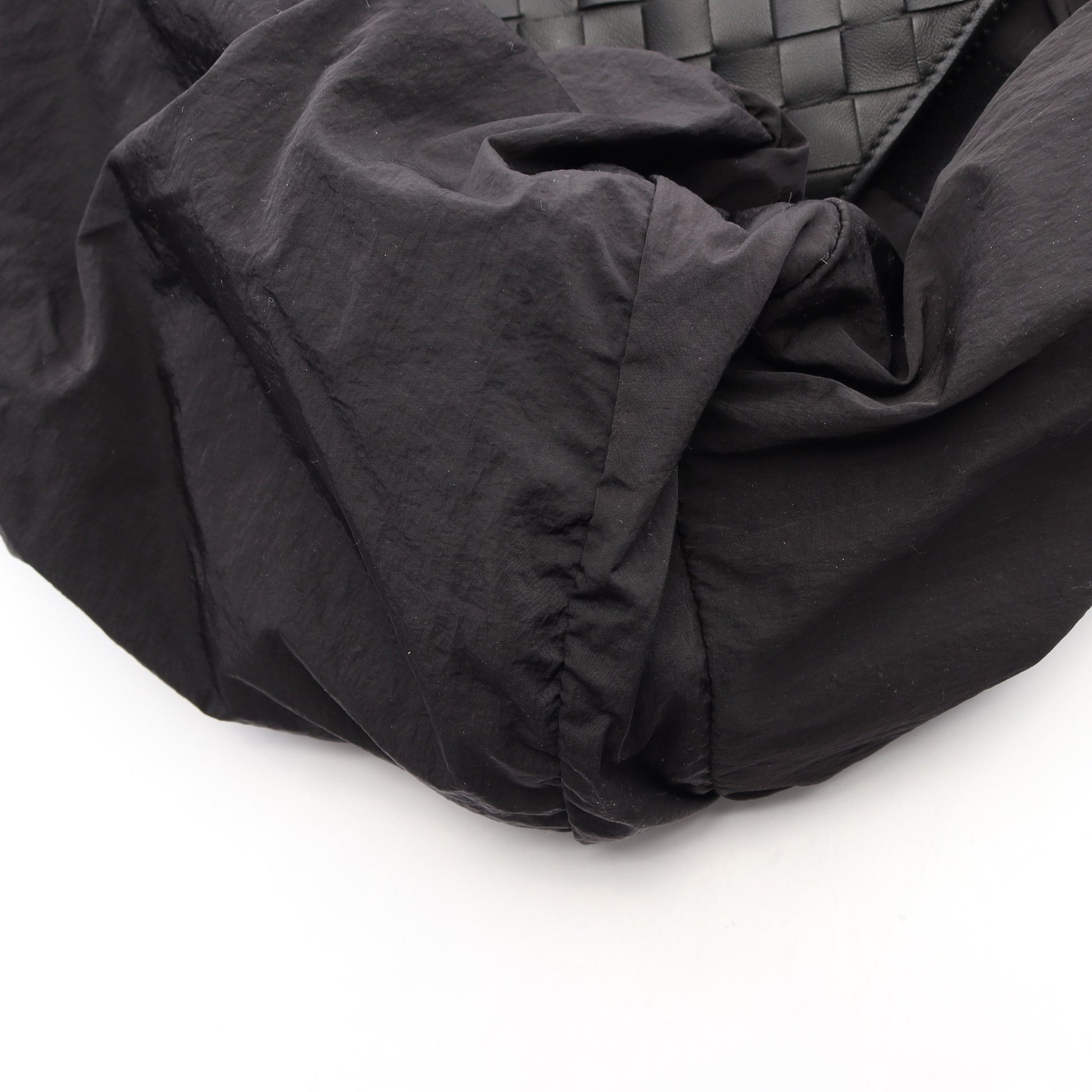 イントレチャート 2WAY ボストンバッグ ナイロン レザー ブラック ボッテガヴェネタ バッグ BOTTEGA VENETA