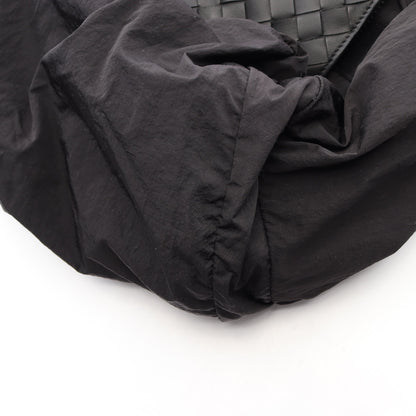 イントレチャート 2WAY ボストンバッグ ナイロン レザー ブラック ボッテガヴェネタ バッグ BOTTEGA VENETA