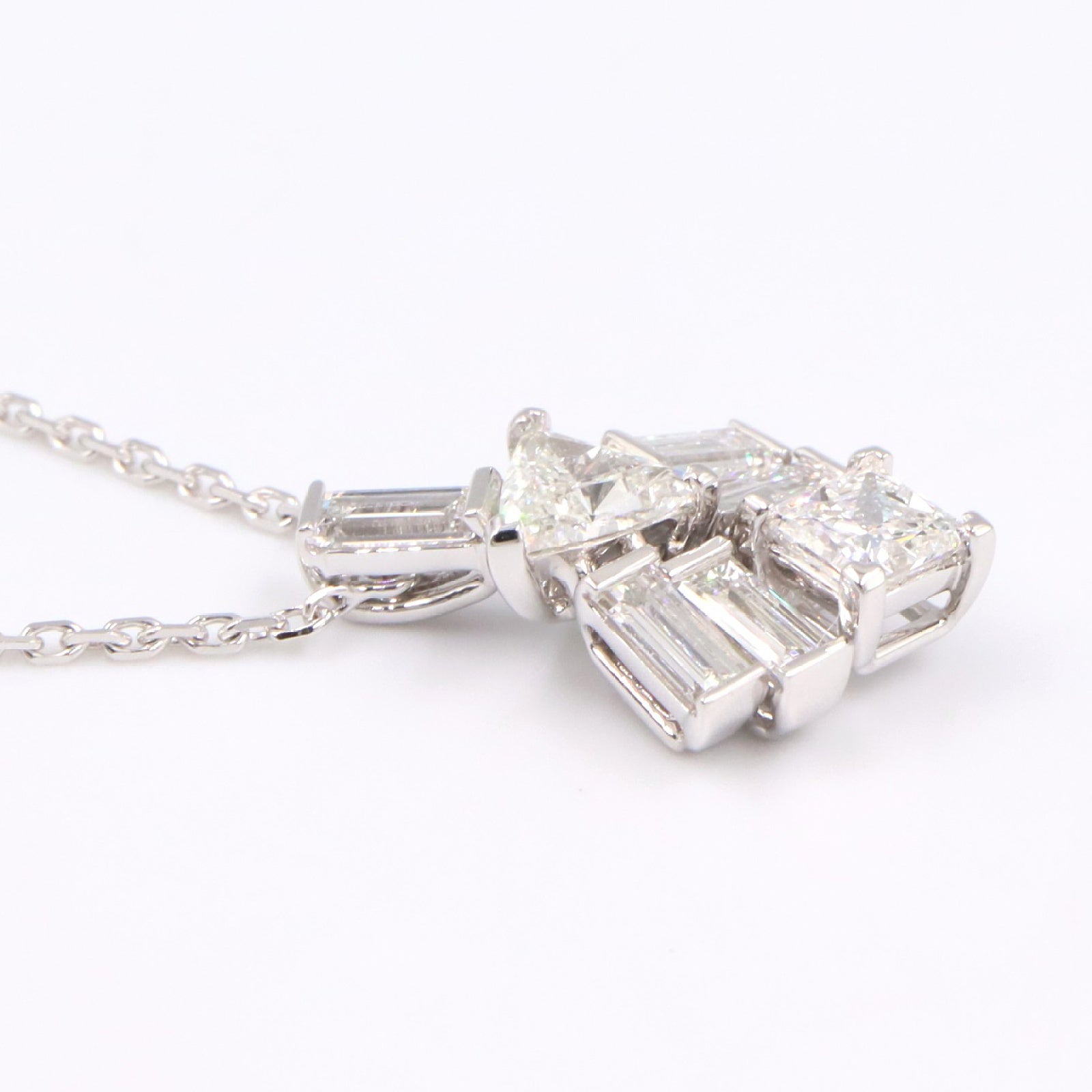 ダイヤ リフレクション ネックレス ネックレス K18WG ダイヤモンド