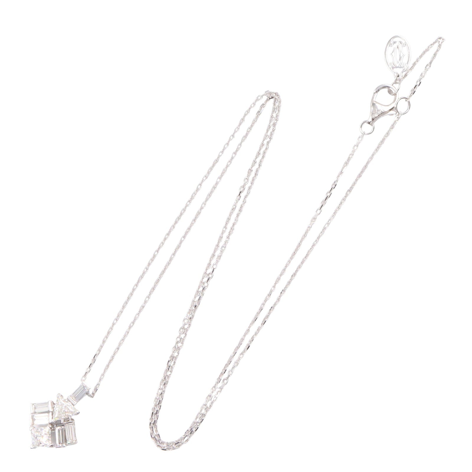 ダイヤ リフレクション ネックレス ネックレス K18WG ダイヤモンド