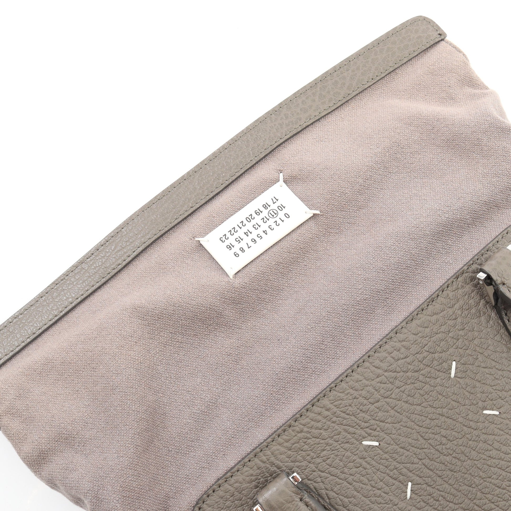 5AC 2WAY ハンドバッグ トートバッグ キャンバス レザー グレー メゾンマルジェラ11 バッグ Maison Margiela 11
