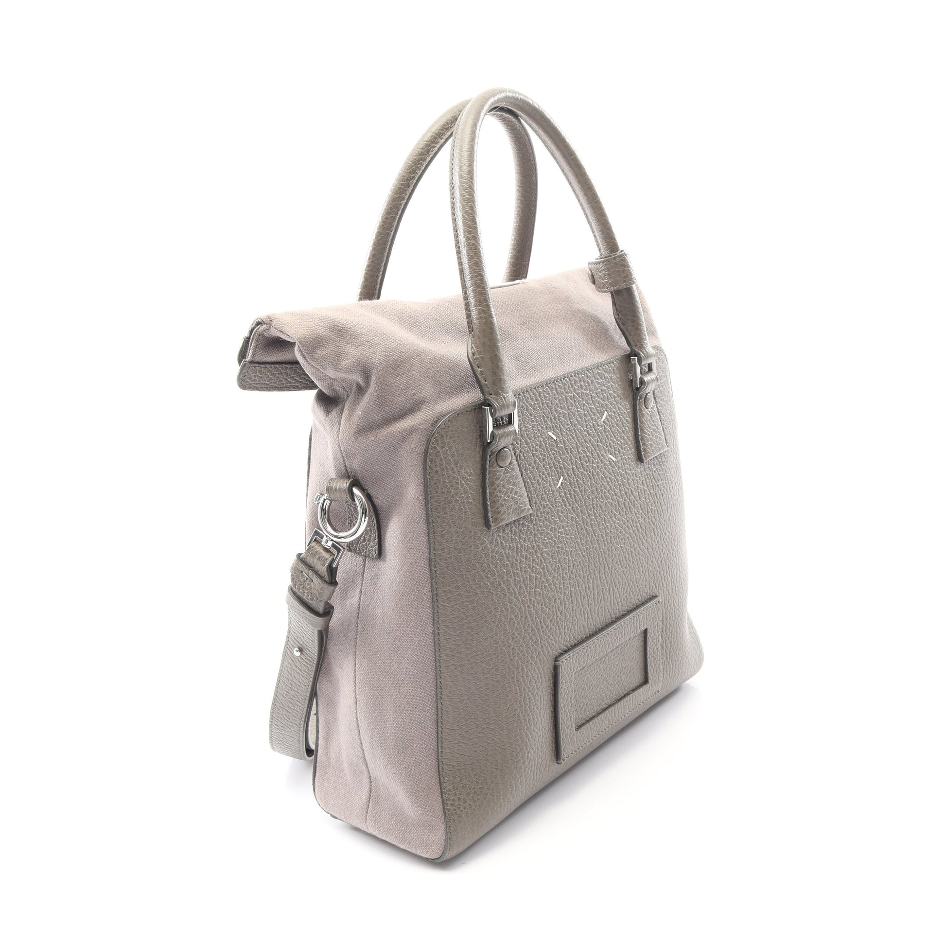 5AC 2WAY ハンドバッグ トートバッグ キャンバス レザー グレー メゾンマルジェラ11 バッグ Maison Margiela 11