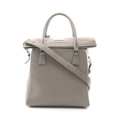 5AC 2WAY ハンドバッグ トートバッグ キャンバス レザー グレー メゾンマルジェラ11 バッグ Maison Margiela 11