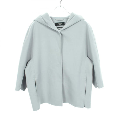 CUCITO A MANO フード付き コート ウール ライトブルー マックスマーラウィークエンド アウター Max Mara Weekend