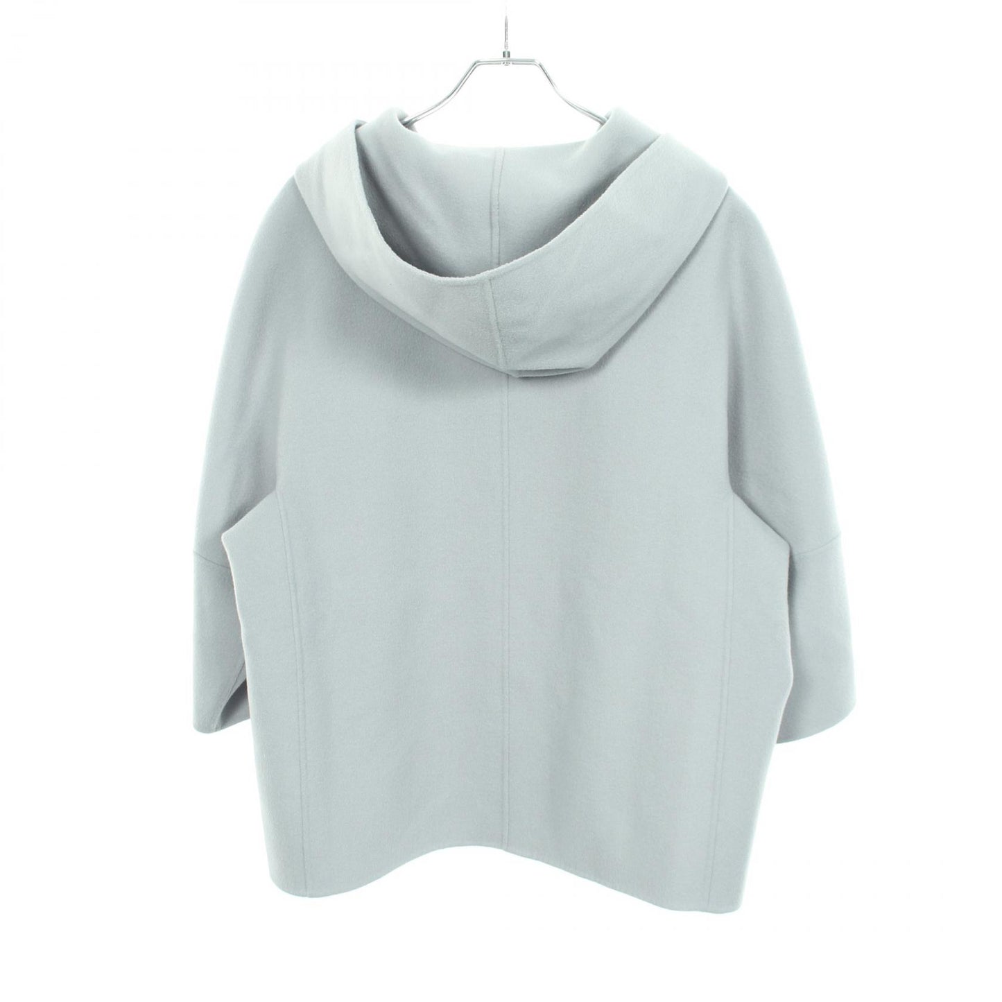 CUCITO A MANO フード付き コート ウール ライトブルー マックスマーラウィークエンド アウター Max Mara Weekend