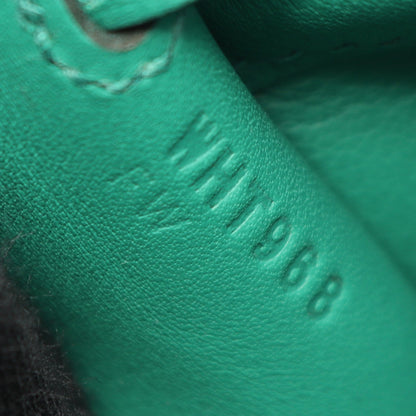 ケリー25 エクリュ ヴェールヴェルティゴ 外縫い 2WAY ハンドバッグ トワルアッシュ ヴォースイフト ライトグレー グリーン シルバー金具 W刻印 エルメス