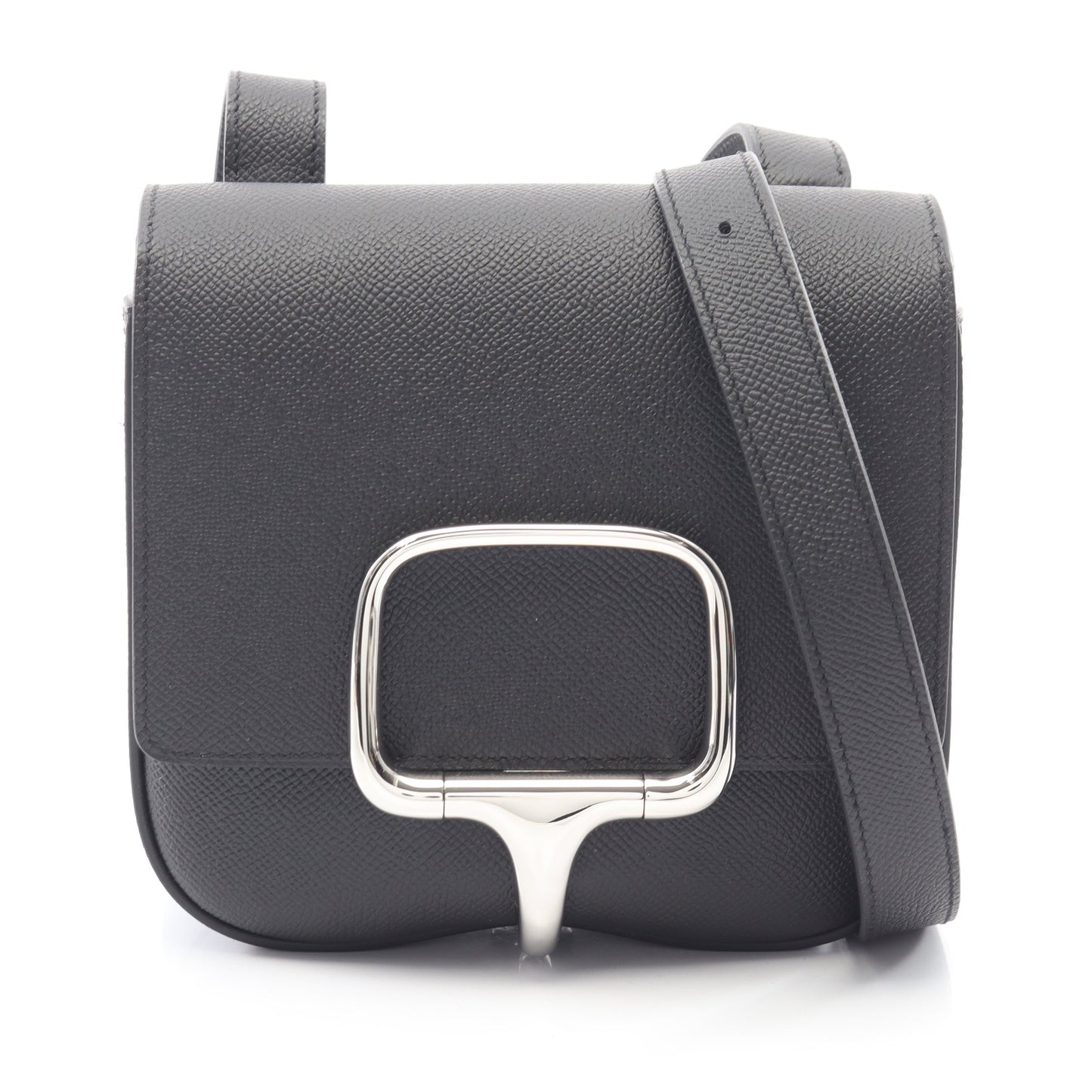 デッラ カヴァッレリア ミニ ショルダーバッグ ヴォーエプソン ブラック シルバー金具 K刻印 エルメス