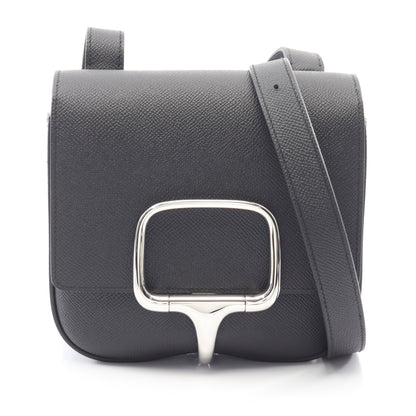 デッラ カヴァッレリア ミニ ショルダーバッグ ヴォーエプソン ブラック シルバー金具 K刻印 エルメス