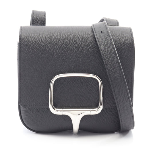 デッラ カヴァッレリア ミニ ショルダーバッグ ヴォーエプソン ブラック シルバー金具 K刻印 エルメス