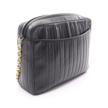 マドモアゼル チェーンショルダーバッグ ラムスキン ブラック ゴールド金具 シャネル バッグ CHANEL