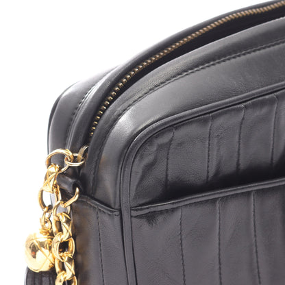 マドモアゼル チェーンショルダーバッグ ラムスキン ブラック ゴールド金具 シャネル バッグ CHANEL