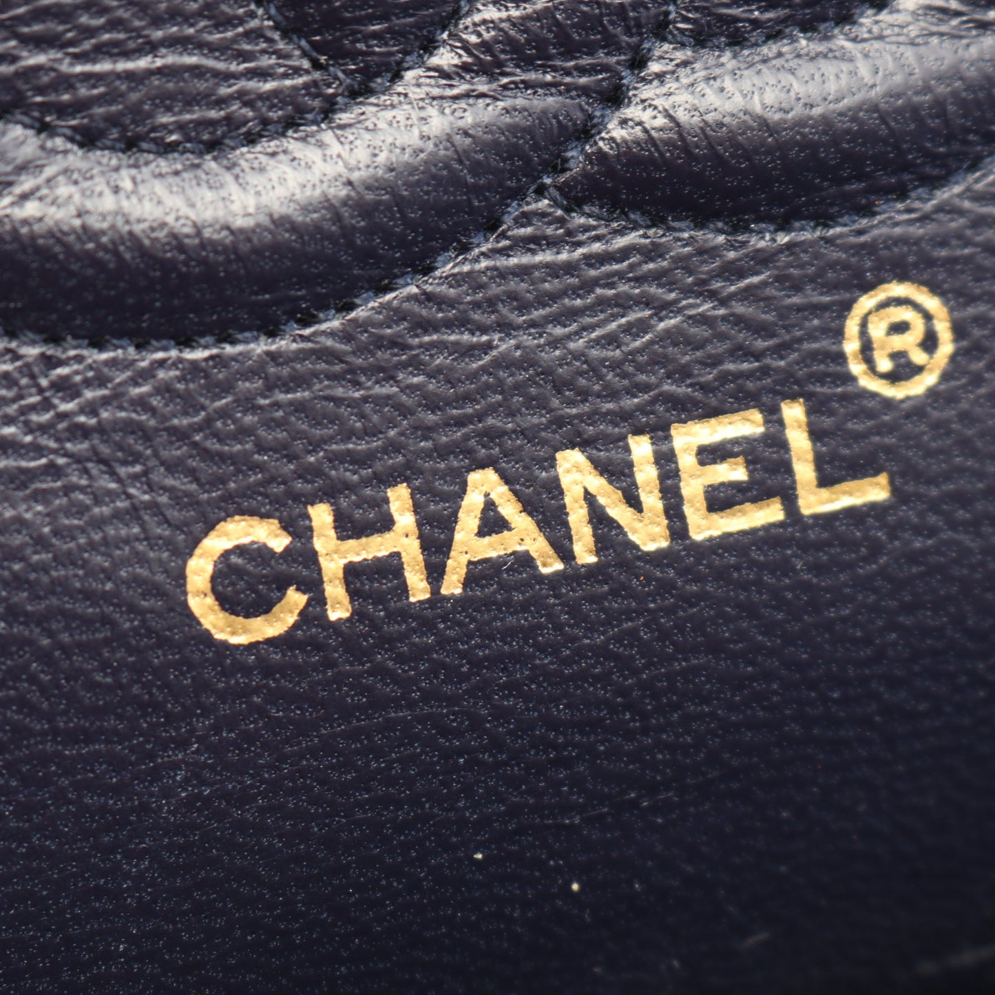 マトラッセ Wフラップ Wチェーンショルダーバッグ ラムスキン ネイビー ゴールド金具 ヴィンテージ シャネル バッグ CHANEL
