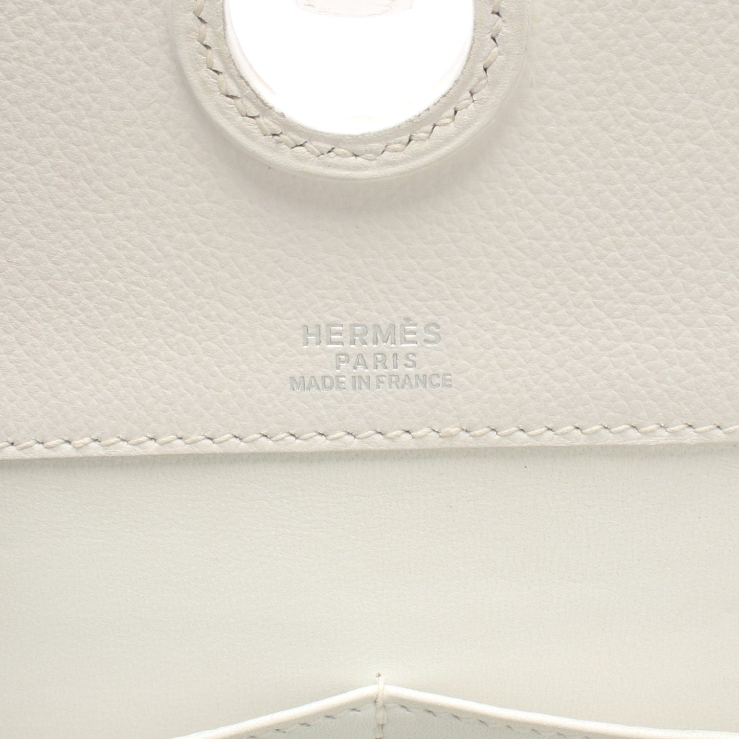 ダルヴィMM ハンドバッグ ヴォーグレネ ホワイト シルバー金具 □C刻印 エルメス バッグ HERMES