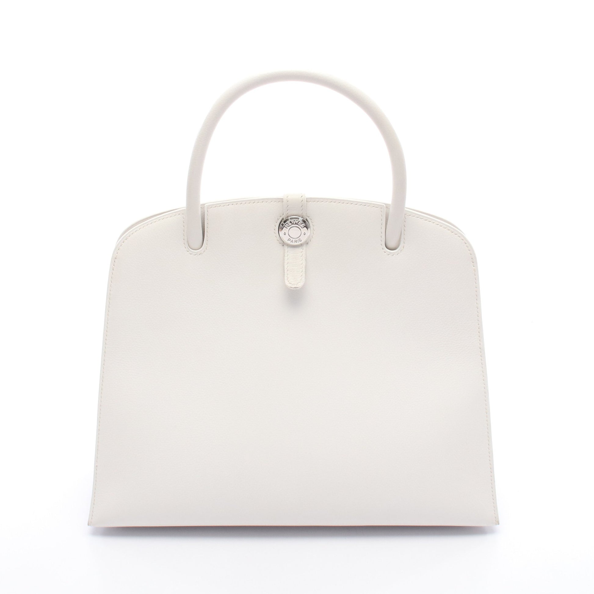 ダルヴィMM ハンドバッグ ヴォーグレネ ホワイト シルバー金具 □C刻印 エルメス バッグ HERMES