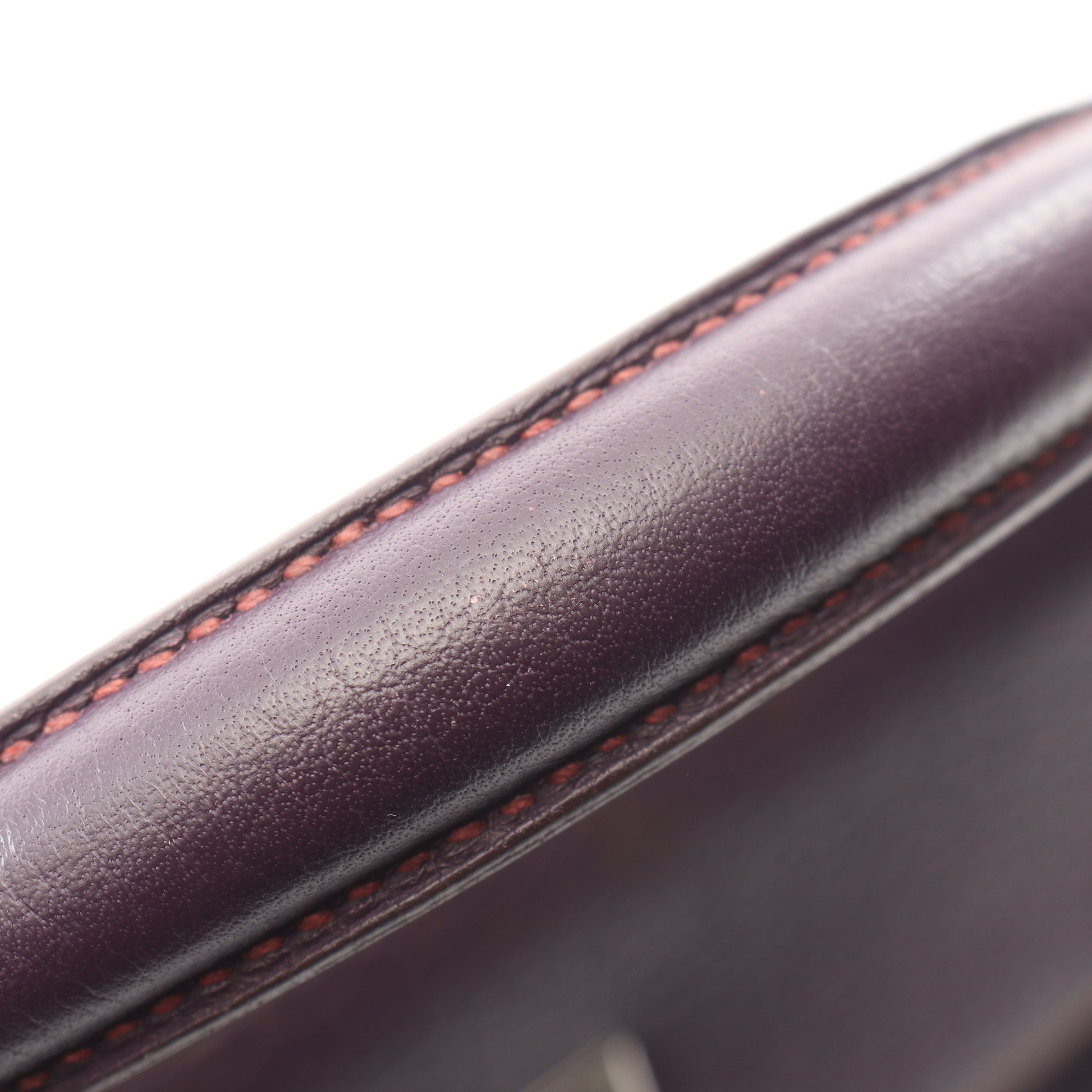 ケリー32 内縫い ハンドバッグ トリヨンクレマンス パープル シルバー金具 □E刻印 エルメス バッグ HERMES