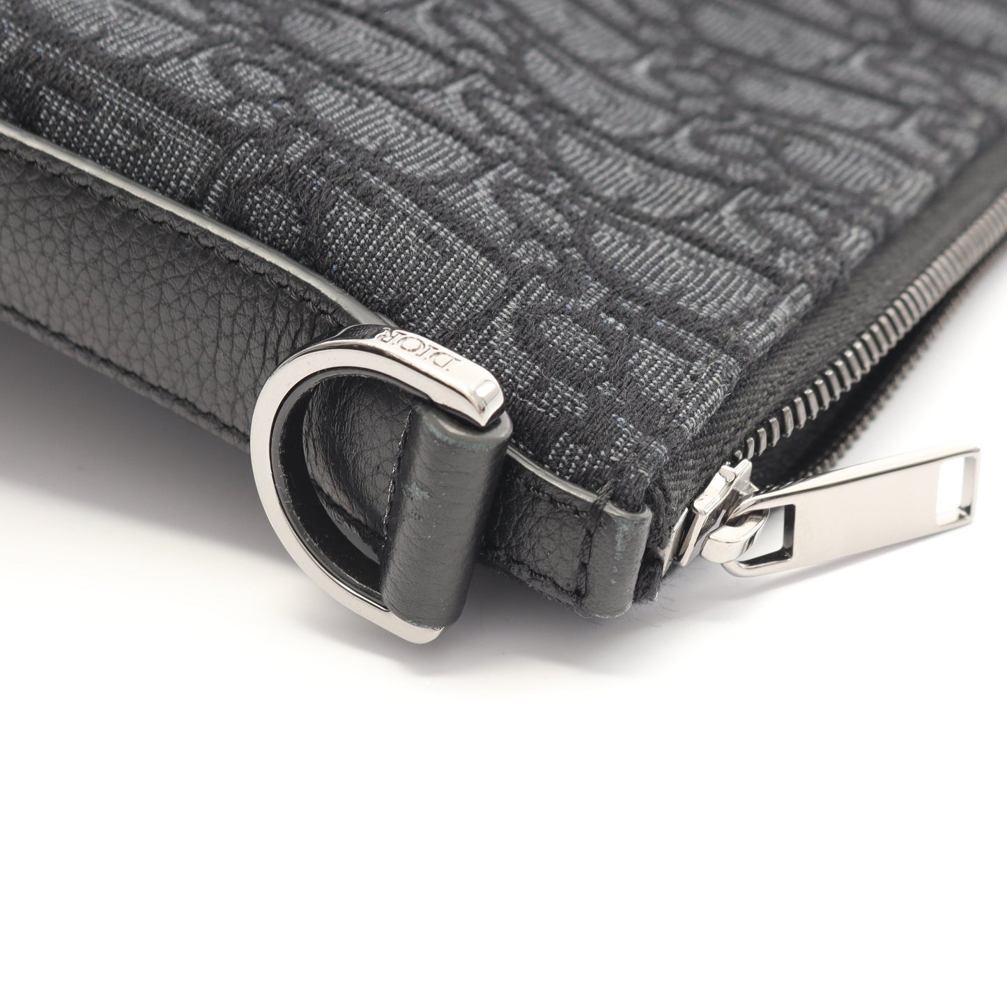 Weekender 40 ウィークエンダー オブリーク ジャカード 2WAY ボストンバッグ キャンバス レザー ブラック クリスチャンディオール バッグ Christian Dior
