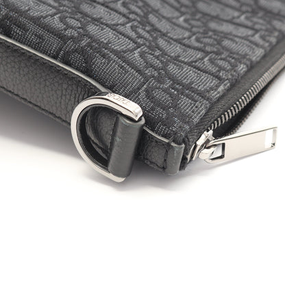 Weekender 40 ウィークエンダー オブリーク ジャカード 2WAY ボストンバッグ キャンバス レザー ブラック クリスチャンディオール バッグ Christian Dior
