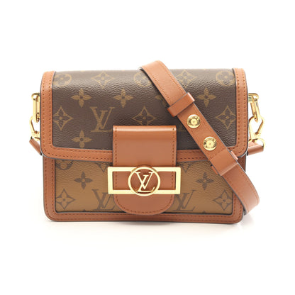 ドーフィーヌ MINI モノグラムリバース ショルダーバッグ PVC レザー ブラウン ベージュ ルイヴィトン バッグ LOUIS VUITTON