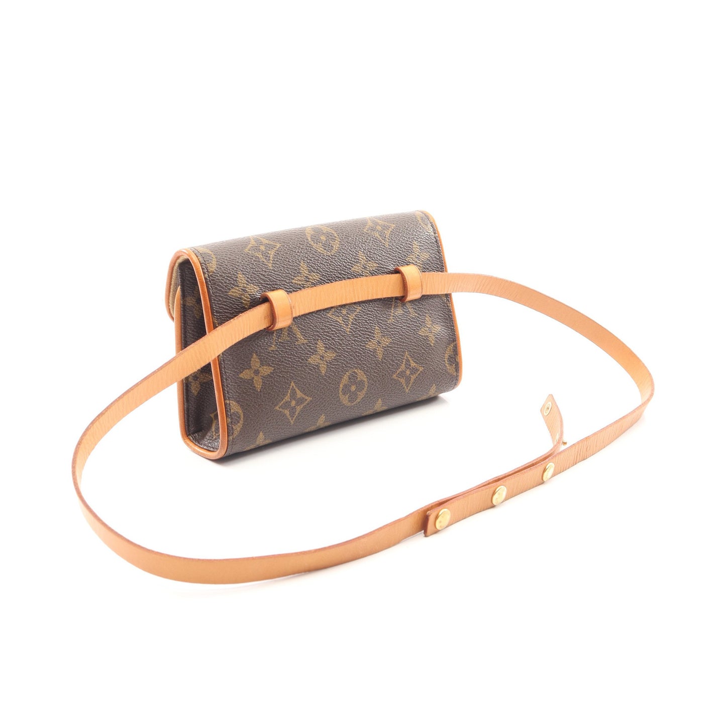ポシェットフロランティーヌ モノグラム ボディバッグ ウエストバッグ PVC レザー ブラウン ルイヴィトン バッグ LOUIS VUITTON