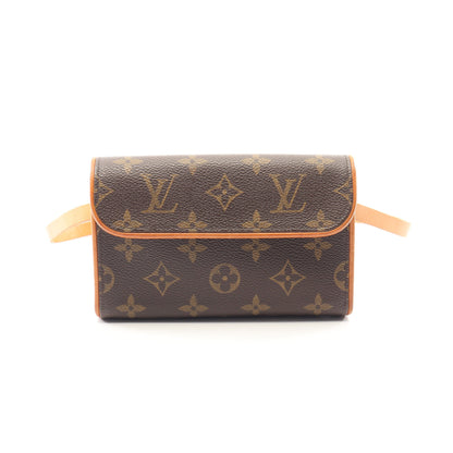 ポシェットフロランティーヌ モノグラム ボディバッグ ウエストバッグ PVC レザー ブラウン ルイヴィトン バッグ LOUIS VUITTON