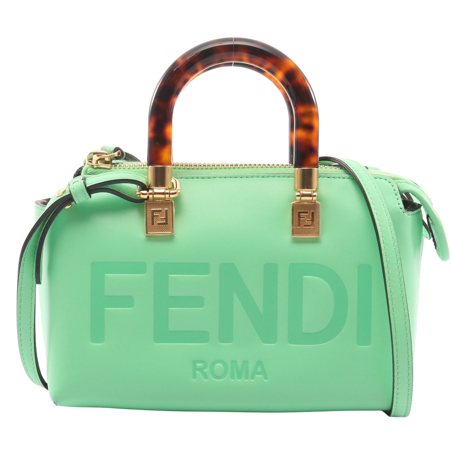 バイザウェイ ミニ 2WAY ハンドバッグ レザー ライトグリーン フェンディ バッグ FENDI