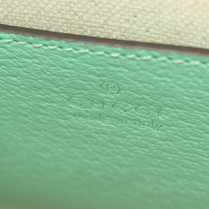 インターロッキングG ジャンボGG ミニトートバッグ 2WAY ハンドバッグ キャンバス レザー ベージュ ライトグリーン グッチ バッグ GUCCI