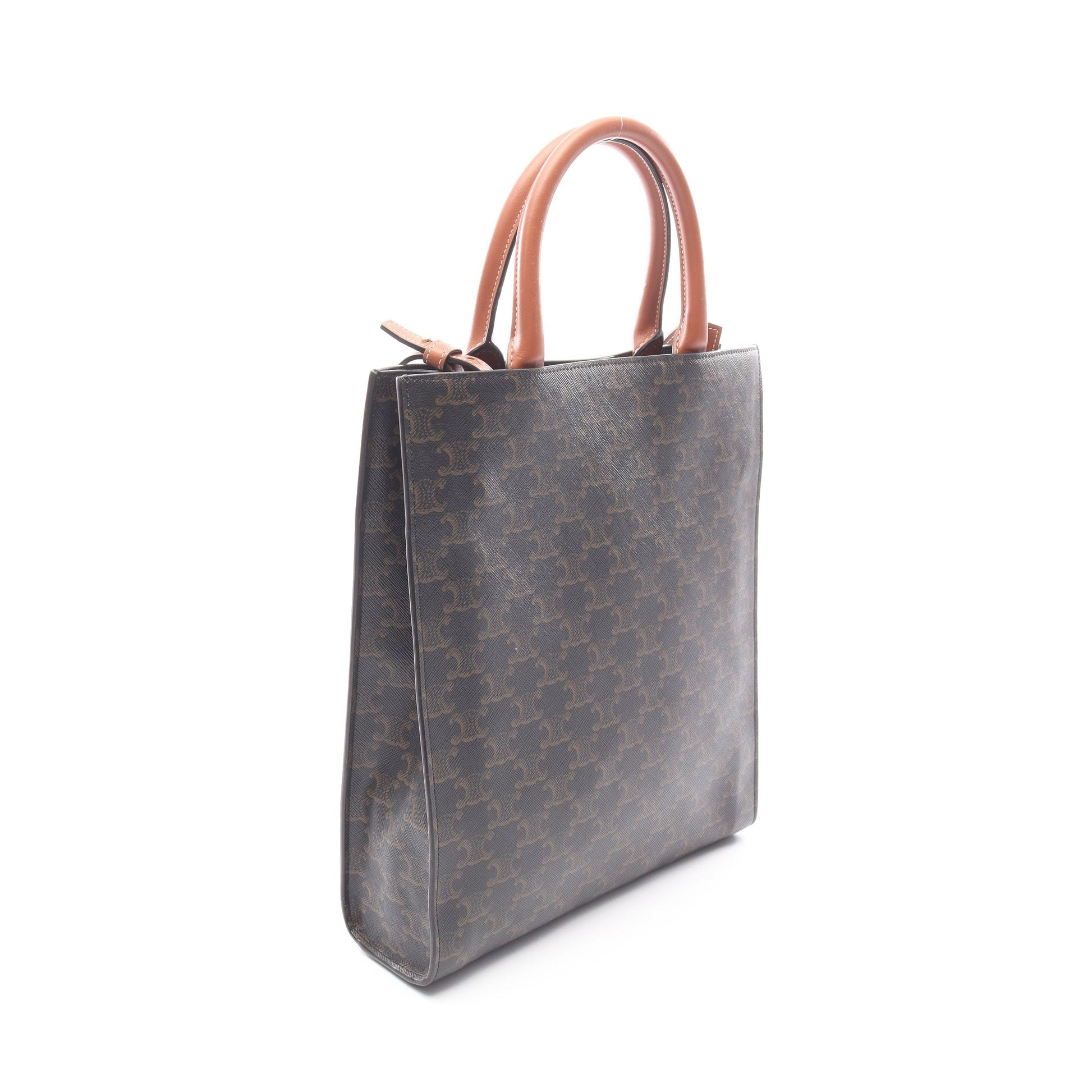 スモール バーティカル カバ トリオンフ 2WAY ハンドバッグ トートバッグ PVC レザー ブラック ブラウン セリーヌ バッグ CELINE
