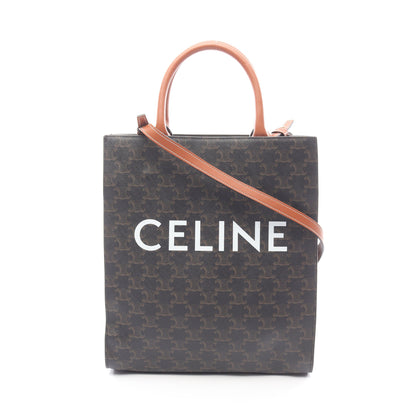 スモール バーティカル カバ トリオンフ 2WAY ハンドバッグ トートバッグ PVC レザー ブラック ブラウン セリーヌ バッグ CELINE