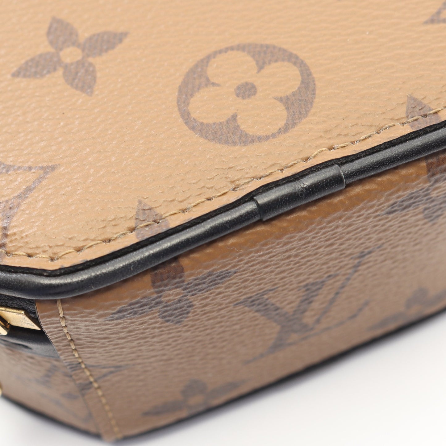 ミニ ボワット シャポー モノグラムリバース 2WAY ハンドバッグ PVC レザー ブラウン ブラック ルイヴィトン バッグ LOUIS VUITTON