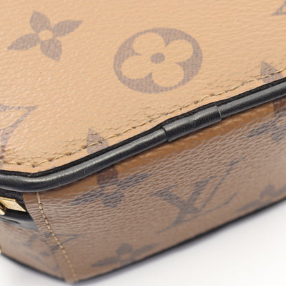 ミニ ボワット シャポー モノグラムリバース 2WAY ハンドバッグ PVC レザー ブラウン ブラック ルイヴィトン バッグ LOUIS VUITTON