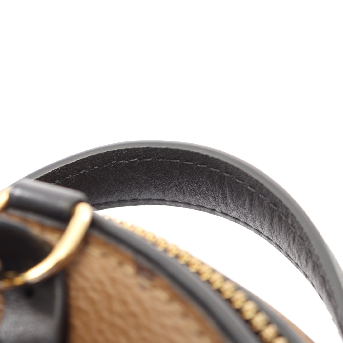 ミニ ボワット シャポー モノグラムリバース 2WAY ハンドバッグ PVC レザー ブラウン ブラック ルイヴィトン バッグ LOUIS VUITTON