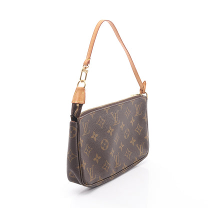 ポシェットアクセソワール モノグラム ハンドバッグ PVC レザー ブラウン ルイヴィトン バッグ LOUIS VUITTON