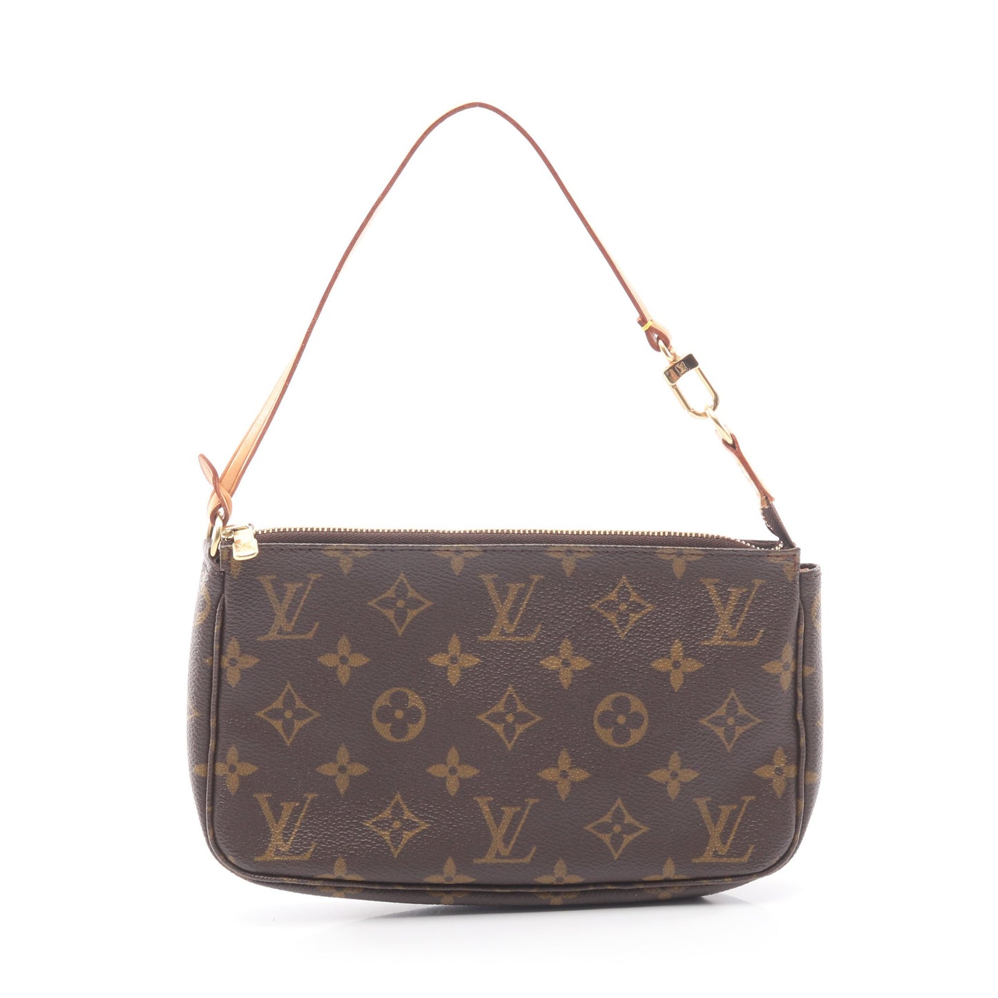 ポシェットアクセソワール モノグラム ハンドバッグ PVC レザー ブラウン ルイヴィトン バッグ LOUIS VUITTON