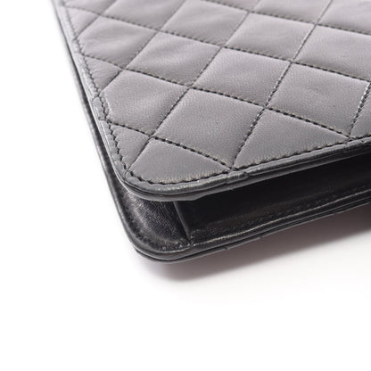 マトラッセ チェーンショルダーバッグ ラムスキン ブラック ゴールド金具 シャネル バッグ CHANEL