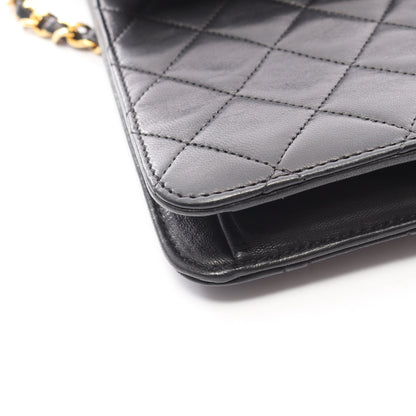 マトラッセ チェーンショルダーバッグ ラムスキン ブラック ゴールド金具 シャネル バッグ CHANEL