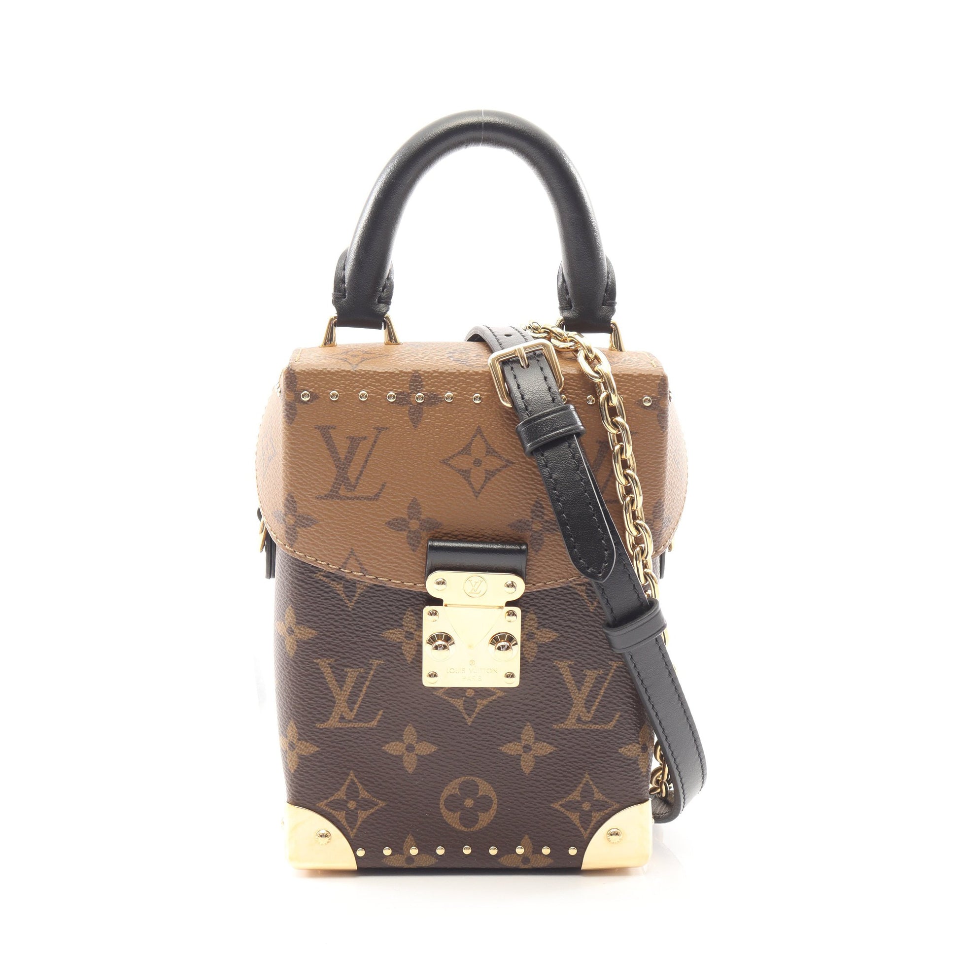 カメラボックス モノグラムリバース 2WAY ハンドバッグ PVC レザー ブラウン ルイヴィトン バッグ LOUIS VUITTON