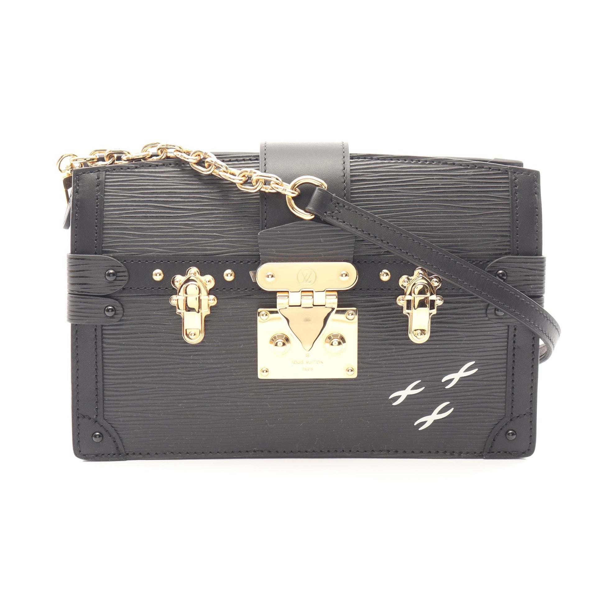 トランククラッチ エピ ノワール ショルダーバッグ レザー ブラック ルイヴィトン バッグ LOUIS VUITTON