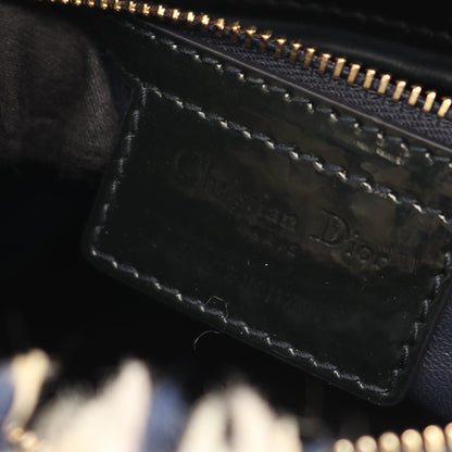 LADY DIOR レディディオール 2WAY ハンドバッグ ツイード エナメルレザー ベージュ ブラック マルチカラー クリスチャンディオール バッグ Christian Dior